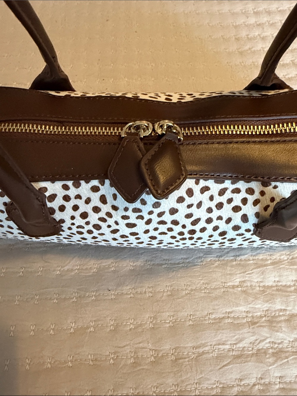 House of Harlow 1960 Brown & White Faux Hide Shoulder Bag ❤️ - Picture 9 of 9